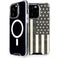 Black & White USA Flag iPhone 13 Pro MagSafe Case
